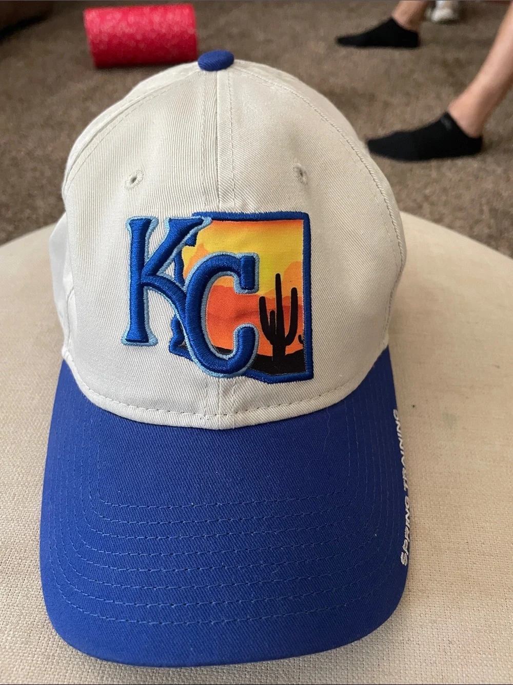 KC Royals Two-Tone spring training Baseball Cap in Blue and tan